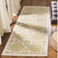 thumbnail image 1 of Safavieh Dhurries Edgar Geometric Runner Rug, Olive/Ivory, 2'6" x 8', 1 of 10