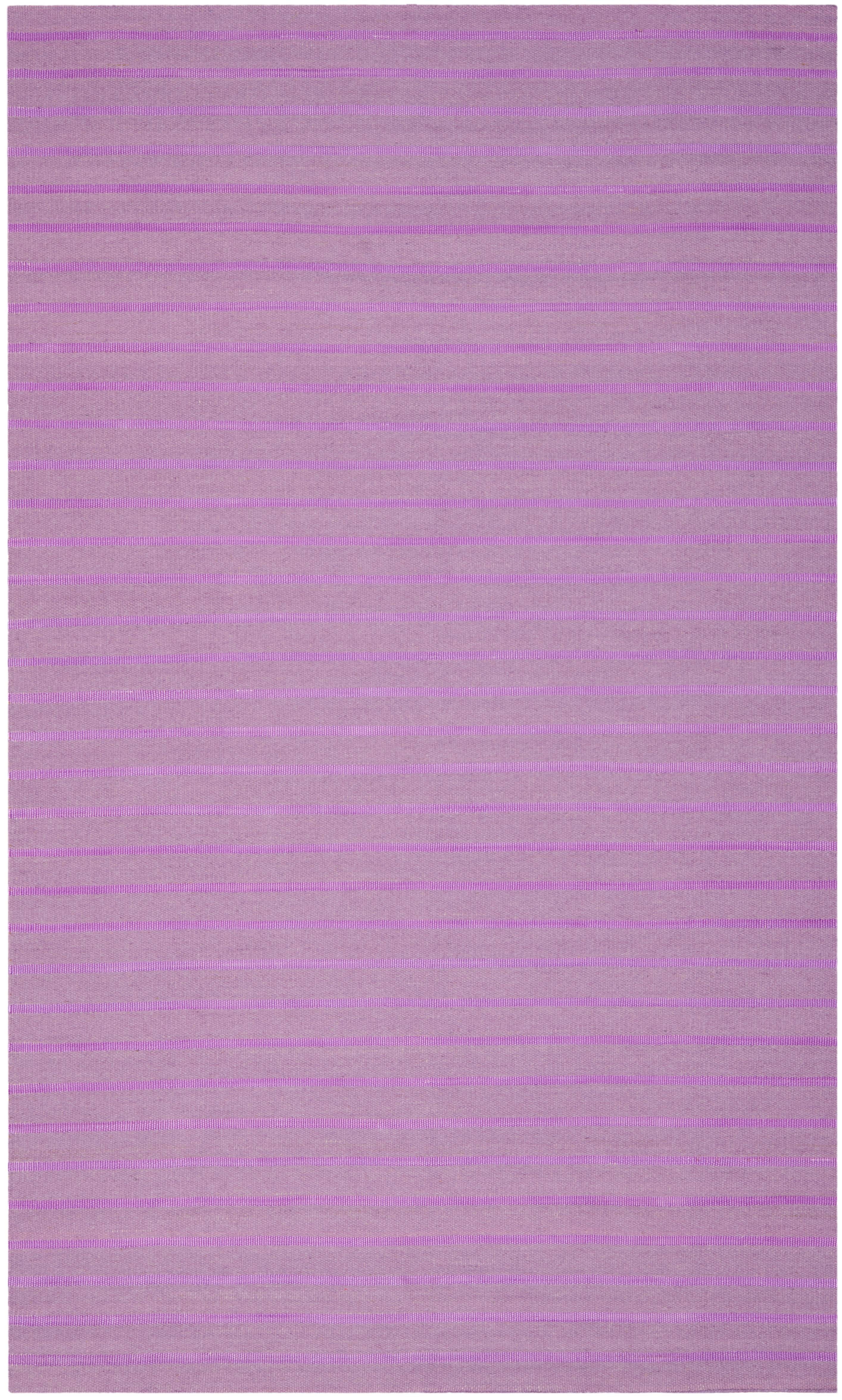 Lavender Geometric Flat Woven Wool Area Rug, 3' x 5'