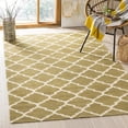 thumbnail image 1 of Safavieh Dhurries Hallam Geometric Wool Area Rug, Green/Ivory, 6' x 6' Square, 1 of 8