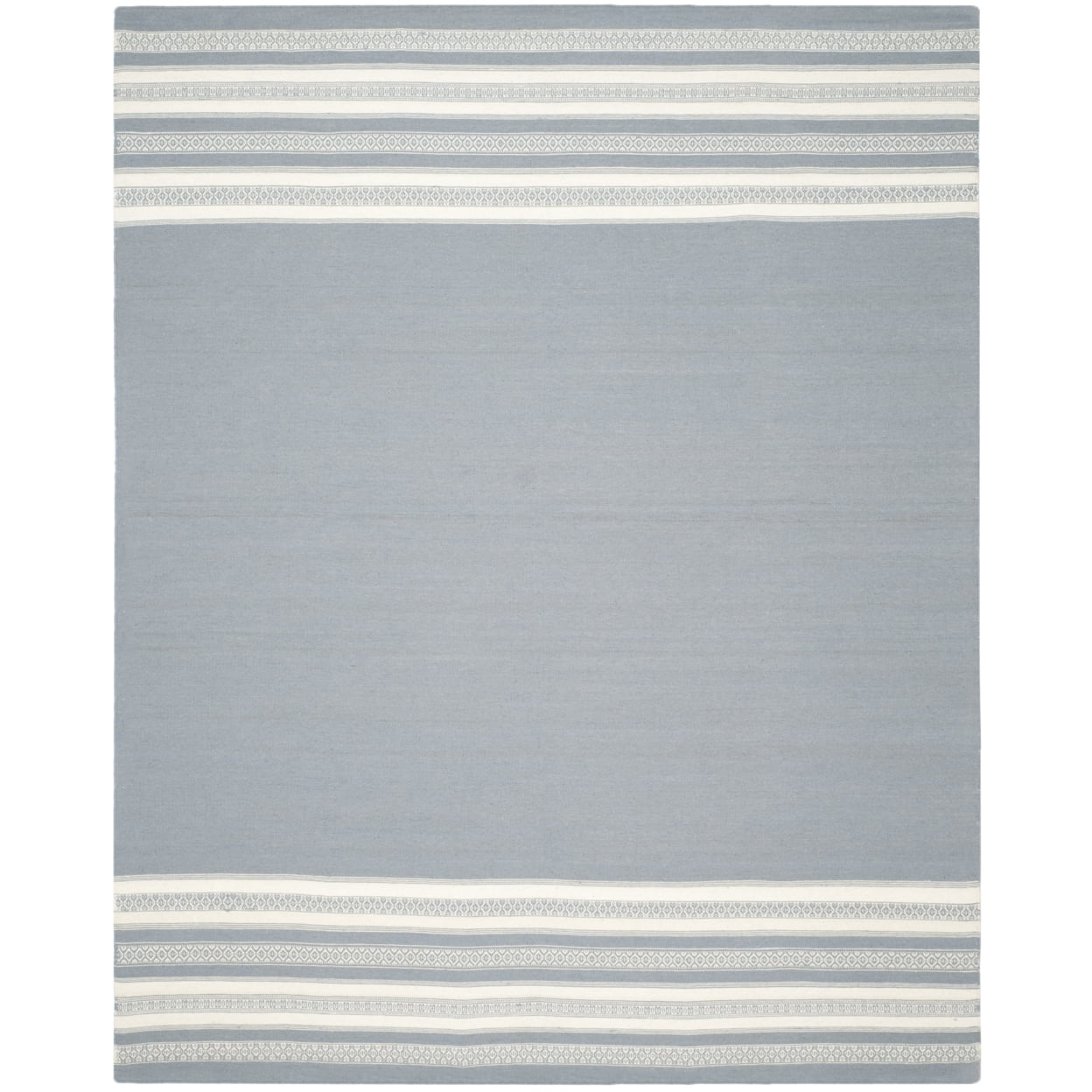 Handmade Contemporary Flat Woven Wool Rug, Grey, 3' x 5'