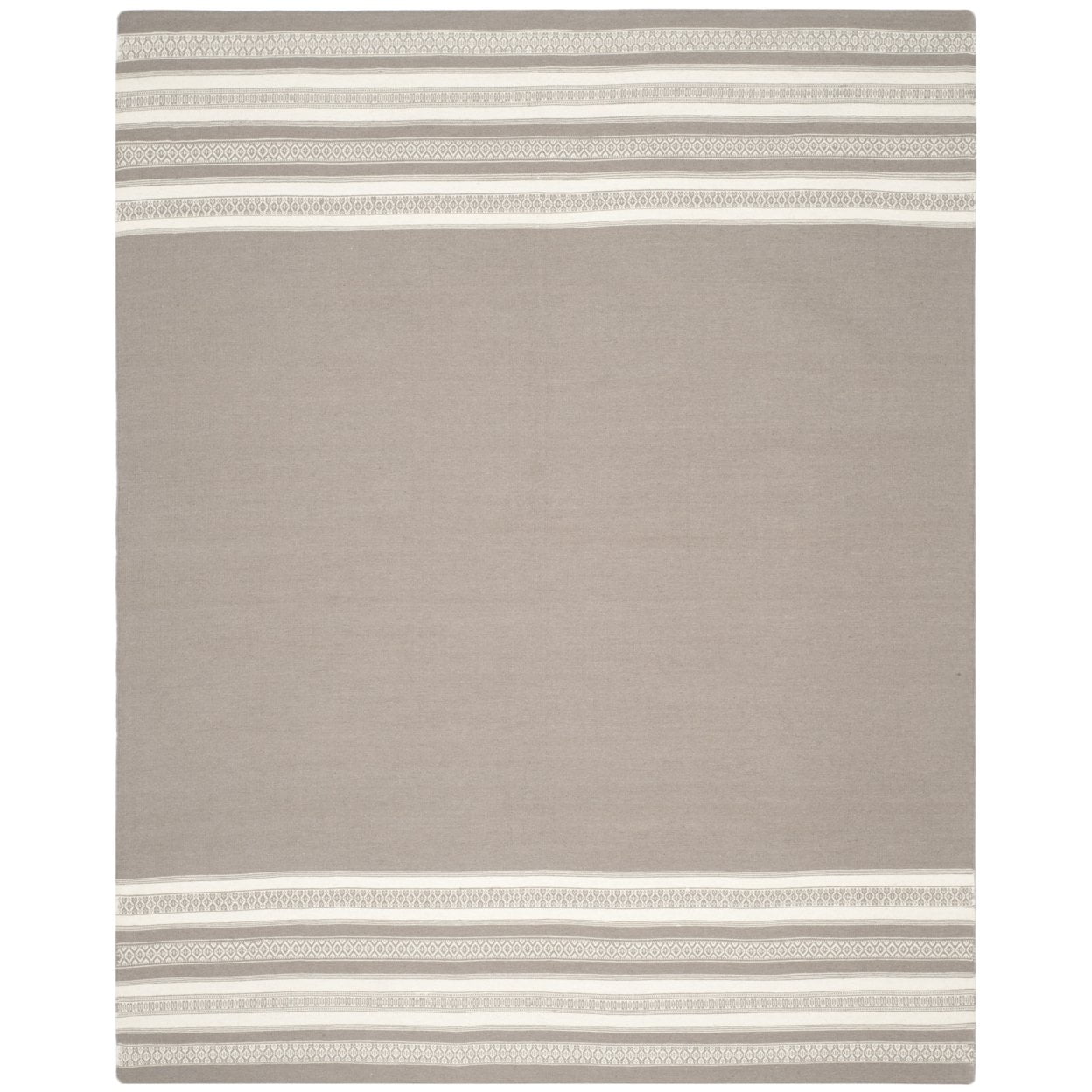 Sublime Artisan Light Brown Wool 5' x 8' Flat Woven Rug