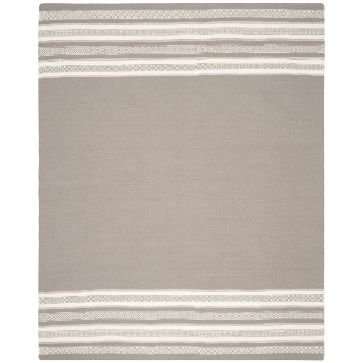 Sublime Artisan Light Brown Wool 5' x 8' Flat Woven Rug