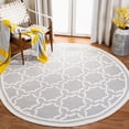 thumbnail image 1 of Safavieh Dhurries Myles Geometric Area Rug, Gray/Ivory, 8' x 8' Round, 1 of 10