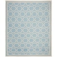 thumbnail image 1 of SAFAVIEH Dhurrie Myles Geometric Moroccan Wool Area Rug, Light Blue/Ivory, 6' x 9', 1 of 10