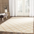 thumbnail image 1 of Safavieh Dhurries Salma Geometric Wool Area Rug, Ivory/Gold, 4' x 6', 1 of 7