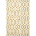 thumbnail image 1 of SAFAVIEH Dhurrie Selena Geometric Moroccan Wool Area Rug, Ivory/Yellow, 6' x 9', 1 of 4