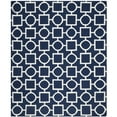 thumbnail image 1 of SAFAVIEH Dhurrie Sheldon Geometric Shapes Wool Area Rug, Navy/Ivory, 2'6" x 4', 1 of 10