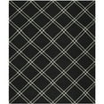 thumbnail image 1 of SAFAVIEH Dhurrie Skyler Geometric Diamonds Wool Area Rug, Black/Ivory, 8' x 10', 1 of 10