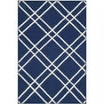 thumbnail image 1 of SAFAVIEH Dhurrie Skyler Geometric Diamonds Wool Area Rug, Navy/Ivory, 5' x 8', 1 of 10
