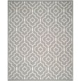 thumbnail image 1 of SAFAVIEH Dhurrie Slater Geometric Moroccan Wool Area Rug, Grey/Ivory, 9' x 12', 1 of 5