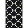 thumbnail image 1 of SAFAVIEH Dhurrie Sloane Geometric Circles Wool Area Rug, Black/Ivory, 3' x 5', 1 of 5