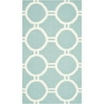 thumbnail image 1 of SAFAVIEH Dhurrie Sloane Geometric Circles Wool Area Rug, Light Blue/Ivory, 4' x 6', 1 of 5