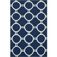 thumbnail image 1 of SAFAVIEH Dhurrie Sloane Geometric Circles Wool Area Rug, Navy/Ivory, 5' x 8', 1 of 10