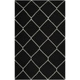 thumbnail image 1 of SAFAVIEH Dhurrie Solomon Geometric Moroccan Wool Area Rug, Black/Ivory, 5' x 8', 1 of 10