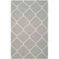 thumbnail image 1 of SAFAVIEH Dhurrie Solomon Geometric Moroccan Wool Area Rug, Grey/Ivory, 5' x 8', 1 of 10
