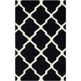 thumbnail image 1 of SAFAVIEH Dhurrie Tabitha Geometric Moroccan Wool Area Rug, Black/Ivory, 3' x 5', 1 of 9