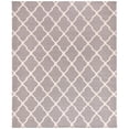 thumbnail image 1 of SAFAVIEH Dhurrie Tabitha Geometric Moroccan Wool Area Rug, Dark Grey/Ivory, 4' x 6', 1 of 9