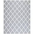 thumbnail image 1 of SAFAVIEH Dhurrie Tabitha Geometric Moroccan Wool Runner Rug, Grey/Ivory, 2'6" x 10', 1 of 9