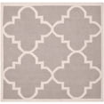thumbnail image 1 of SAFAVIEH Dhurrie Tobias Geometric Moroccan Wool Area Rug, Dark Grey/Ivory, 6' x 6' Square, 1 of 10