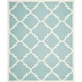 thumbnail image 1 of SAFAVIEH Dhurrie Tobias Geometric Moroccan Wool Area Rug, Light Blue/Ivory, 5' x 8', 1 of 3