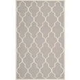 thumbnail image 1 of SAFAVIEH Dhurrie Toby Geometric Moroccan Wool Area Rug, Dark Grey/Ivory, 4' x 6', 1 of 10