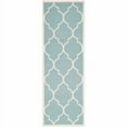 thumbnail image 1 of SAFAVIEH Dhurrie Toby Geometric Moroccan Wool Runner Rug, Light Blue/Ivory, 2'6" x 10', 1 of 9
