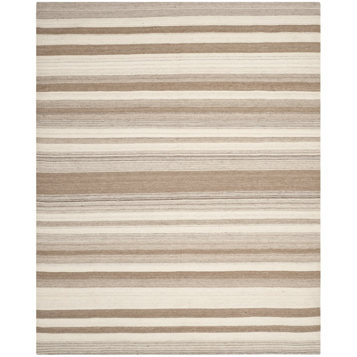 Handmade Geometric Wool Area Rug, Natural Camel, 8' x 10'