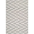 thumbnail image 1 of SAFAVIEH Dhurrie Tristen Geometric Moroccan Wool Area Rug, Silver/Ivory, 5' x 8', 1 of 10