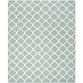 thumbnail image 1 of SAFAVIEH Dhurrie Ulysses Geometric Moroccan Wool Area Rug, Blue/Ivory, 6' x 9', 1 of 10