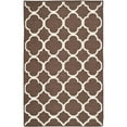 thumbnail image 1 of SAFAVIEH Dhurrie Ulysses Geometric Moroccan Wool Area Rug, Brown/Ivory, 3' x 5', 1 of 10