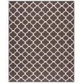 thumbnail image 1 of SAFAVIEH Dhurrie Ulysses Geometric Moroccan Wool Area Rug, Brown/Ivory, 7' x 7' Square, 1 of 10