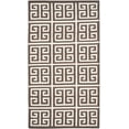 thumbnail image 1 of SAFAVIEH Dhurrie Valentina Geometric Moroccan Wool Area Rug, Brown/Ivory, 4' x 6', 1 of 4