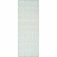 thumbnail image 1 of SAFAVIEH Dhurrie Valentina Geometric Moroccan Wool Runner Rug, Blue/Ivory, 2'6" x 7', 1 of 10