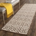 thumbnail image 1 of SAFAVIEH Dhurrie Valentina Geometric Moroccan Wool Runner Rug, Brown/Ivory, 2'6" x 7', 1 of 5