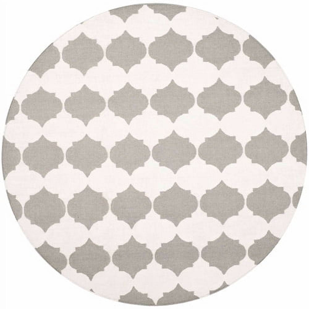 Handmade Gray Geometric Wool Area Rug 3' x 5'