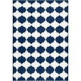 thumbnail image 1 of SAFAVIEH Dhurrie Warren Geometric Moroccan Wool Area Rug, Navy/Ivory, 6' x 9', 1 of 10