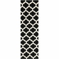 thumbnail image 1 of SAFAVIEH Dhurrie Watson Geometric Moroccan Wool Runner Rug, Black/Ivory, 2'6" x 7', 1 of 10