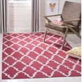 thumbnail image 1 of Safavieh Dhurries Astrid Geometric Area Rug, Red/Ivory, 5' x 8', 1 of 11