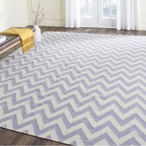 Safavieh Dhurries Bentley Geometric Area Rug, Purple/Ivory, 8' x 10'