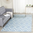 thumbnail image 1 of Safavieh Dhurries Bianca Geometric Area Rug, Blue/Ivory, 8' x 8' Square, 1 of 8
