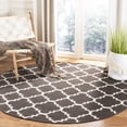 thumbnail image 1 of Safavieh Dhurries Brad Geometric Area Rug, Brown/Ivory, 8' x 8' Round, 1 of 8