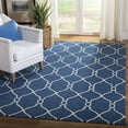thumbnail image 1 of Safavieh Dhurries Ella Geometric Wool Area Rug, Dark Blue, 5' x 8', 1 of 11