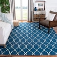 thumbnail image 1 of Safavieh Dhurries Ella Geometric Wool Area Rug, Dark Blue, 8' x 10', 1 of 11