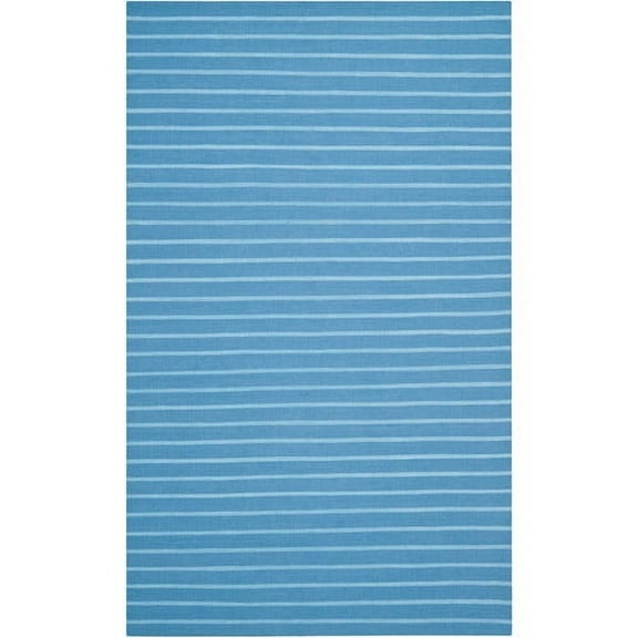 SAFAVIEH Dhurries Gina Geometric Wool Area Rug, Blue, 5' x 8'