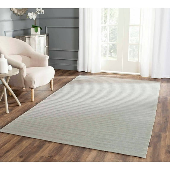 SAFAVIEH Dhurries Gina Geometric Wool Area Rug, Grey, 4' x 6'