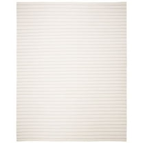 SAFAVIEH Dhurries Gina Geometric Wool Area Rug, White, 6' x 6' Square