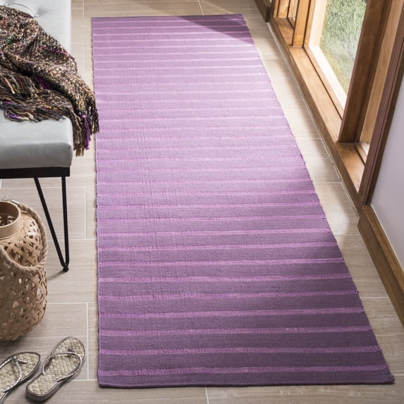 Safavieh Dhurries Gina Geometric Wool Runner Rug, Lavender, 2'6" x 8'