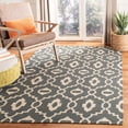 thumbnail image 1 of Safavieh Dhurries Guliana Geometric Wool Area Rug, Charcoal/Ivory, 6' x 6' Square, 1 of 11
