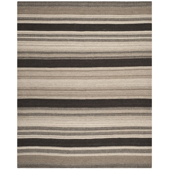 SAFAVIEH Dhurries Henrika Geometric Area Rug, Natural/Black, 5' x 8'