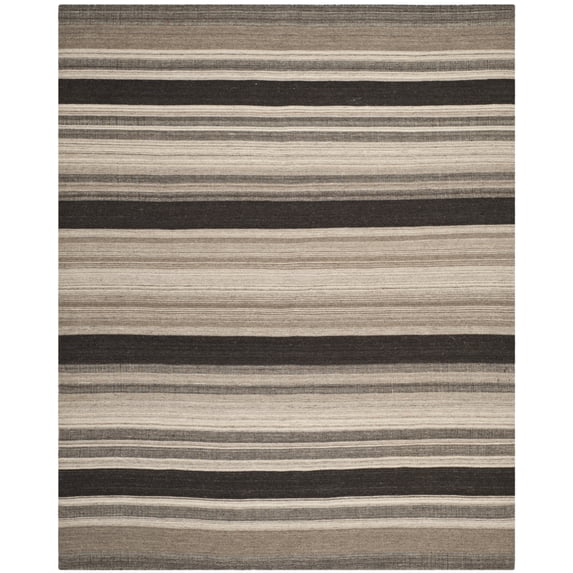 SAFAVIEH Dhurries Henrika Geometric Area Rug, Natural/Black, 6' x 9'